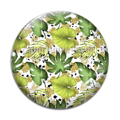 Cabochon feuille végétaux, résine ou en verre différente taille