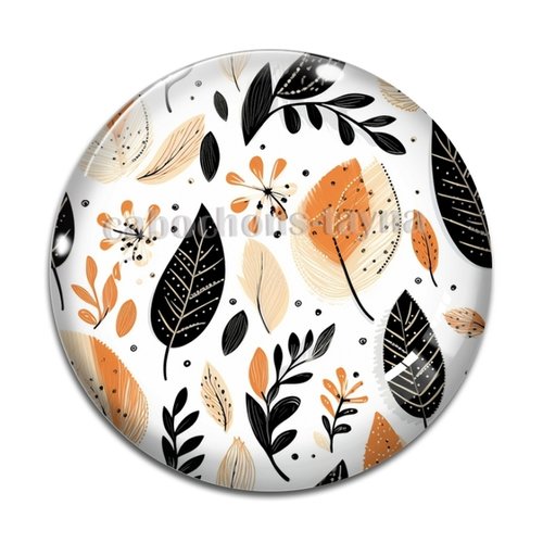 Cabochon feuille végétaux, résine ou en verre différente taille