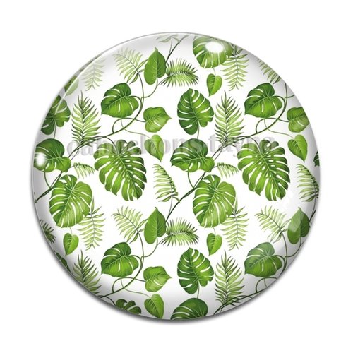 Cabochon feuille végétaux, résine ou en verre différente taille