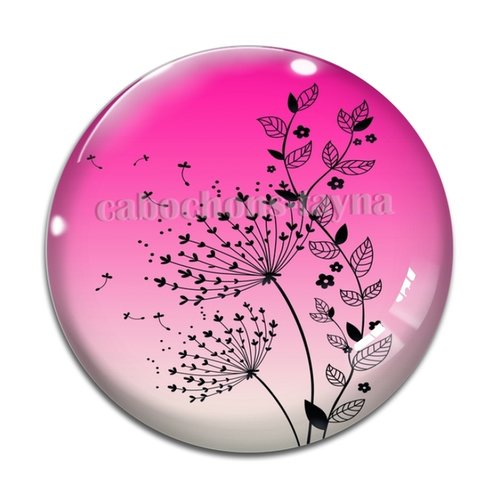 Cabochon pissenlit, résine ou en verre différente taille