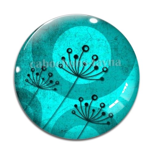 Cabochon pissenlit, résine ou en verre différente taille