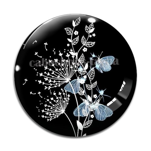 Cabochon pissenlit, résine ou en verre différente taille
