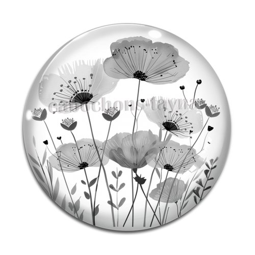 Cabochon pissenlit, résine ou en verre différente taille