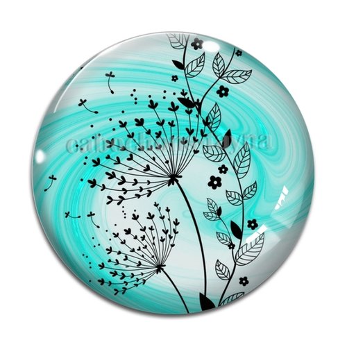 Cabochon pissenlit, résine ou en verre différente taille