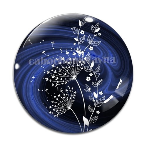 Cabochon pissenlit, résine ou en verre différente taille