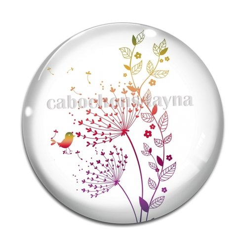 Cabochon pissenlit, résine ou en verre différente taille
