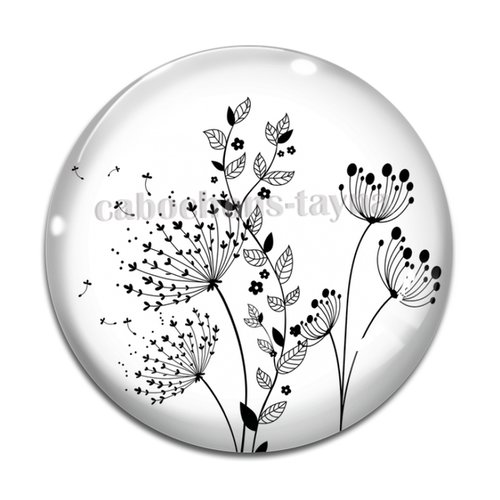 Cabochon pissenlit, résine ou en verre différente taille