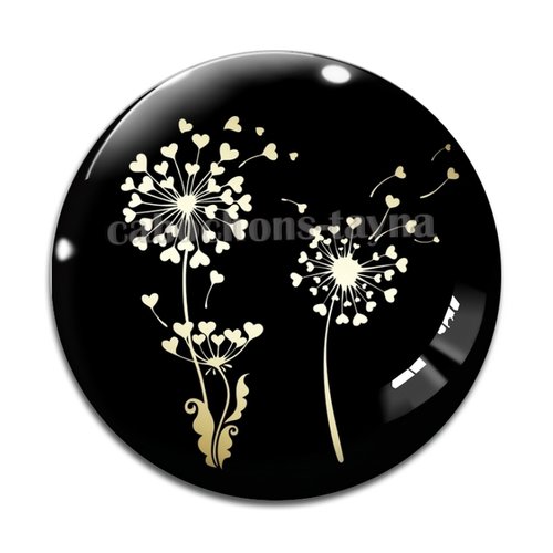Cabochon pissenlit, résine ou en verre différente taille