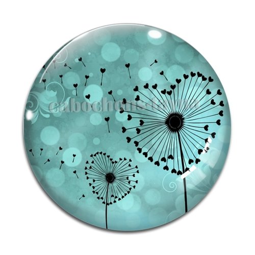 Cabochon pissenlit, résine ou en verre différente taille
