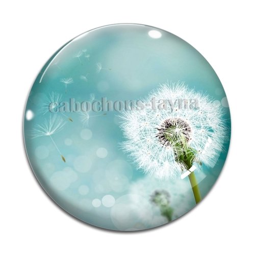 Cabochon pissenlit, résine ou en verre différente taille