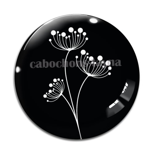 Cabochon pissenlit, résine ou en verre différente taille