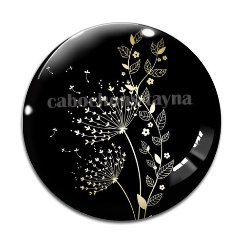 Cabochon pissenlit, résine ou en verre différente taille