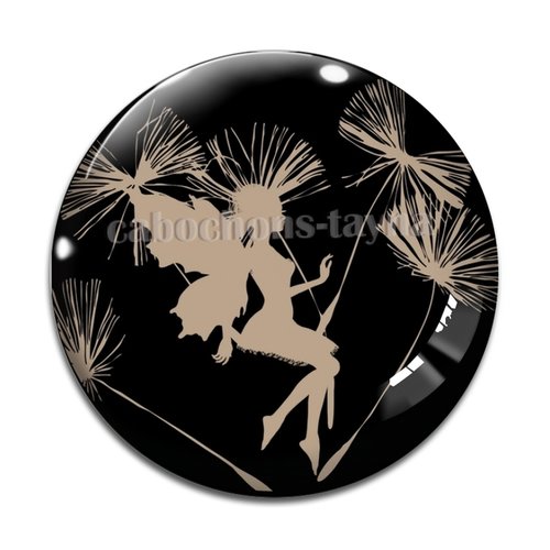 Cabochon pissenlit fée, résine ou en verre différente taille