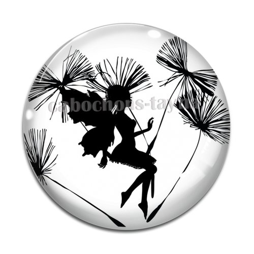 Cabochon pissenlit fée, résine ou en verre différente taille