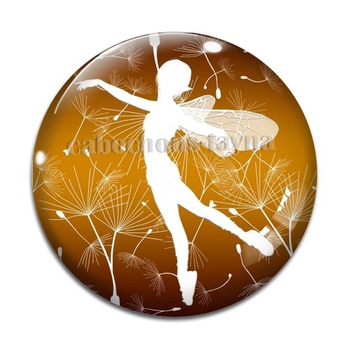 Cabochon pissenlit fée, résine ou en verre différente taille