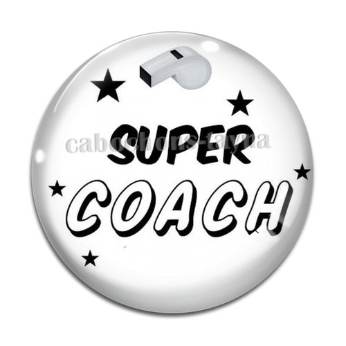 Cabochon super coach de foot, résine ou en verre différente taille