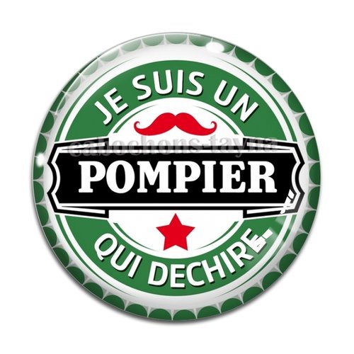 Cabochon pompier qui déchire, résine ou en verre différente taille