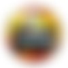 Cabochon pompier qui déchire, résine ou en verre différente taille