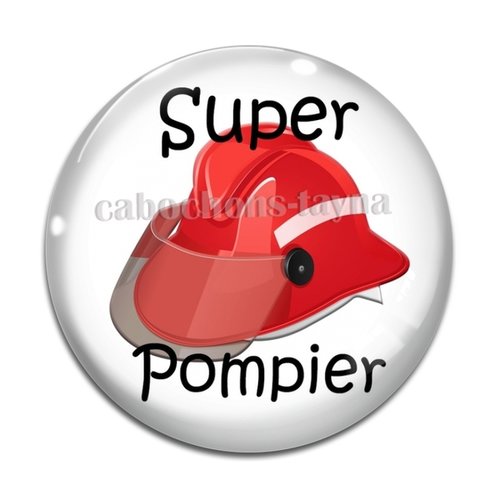 Cabochon super pompier, résine ou en verre différente taille