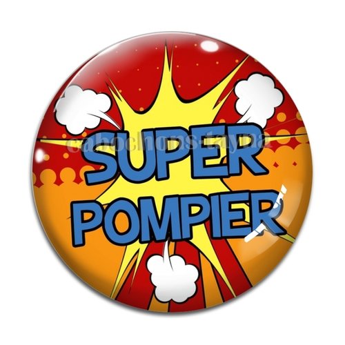 Cabochon super pompier, résine ou en verre différente taille