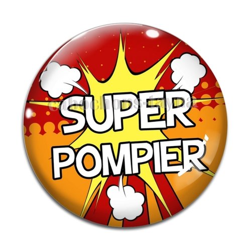 Cabochon super pompier, résine ou en verre différente taille