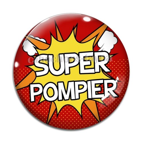 Cabochon super pompier, résine ou en verre différente taille