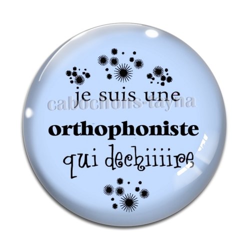 Cabochon orthophoniste qui déchire, résine ou en verre différente taille