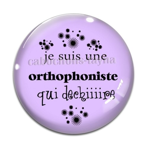 Cabochon orthophoniste qui déchire, résine ou en verre différente taille