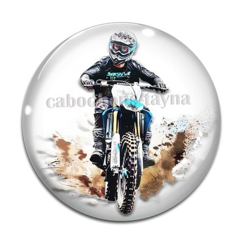 Cabochon motard, en résine ou en verre différente taille