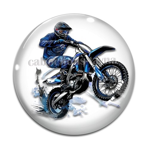 Cabochon motard, en résine ou en verre différente taille