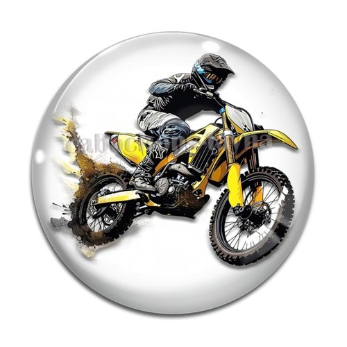 Cabochon motard, en résine ou en verre différente taille