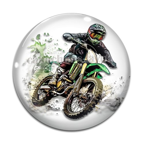 Cabochon motard, en résine ou en verre différente taille
