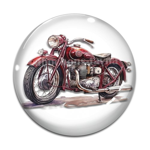 Cabochon moto, en résine ou en verre différente taille
