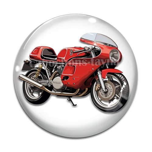 Cabochon moto, en résine ou en verre différente taille