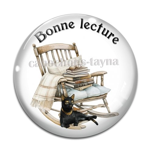 Cabochon bonne lecture, en résine ou en verre différente taille