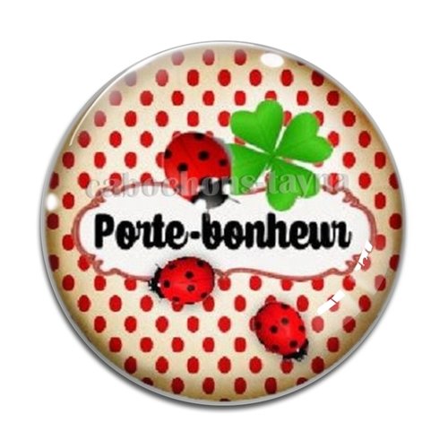 Cabochon porte bonheur, en résine ou en verre différente taille