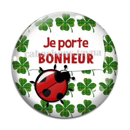 Cabochon porte bonheur, en résine ou en verre différente taille
