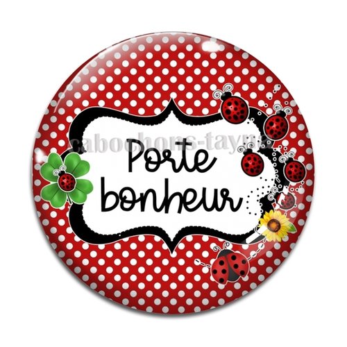 Cabochon porte bonheur, en résine ou en verre différente taille