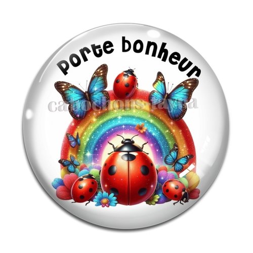 Cabochon porte bonheur, en résine ou en verre différente taille