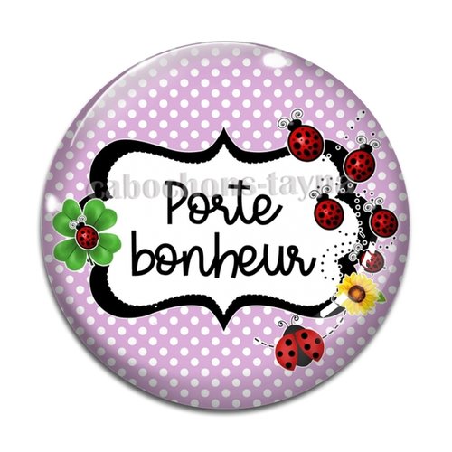 Cabochon porte bonheur, en résine ou en verre différente taille