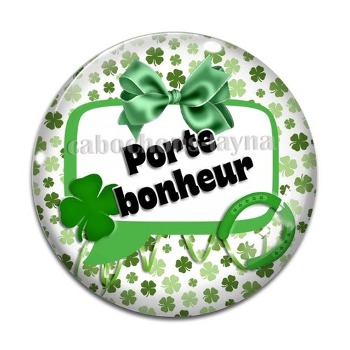 Cabochon porte bonheur, en résine ou en verre différente taille