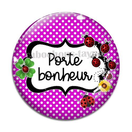 Cabochon porte bonheur, en résine ou en verre différente taille