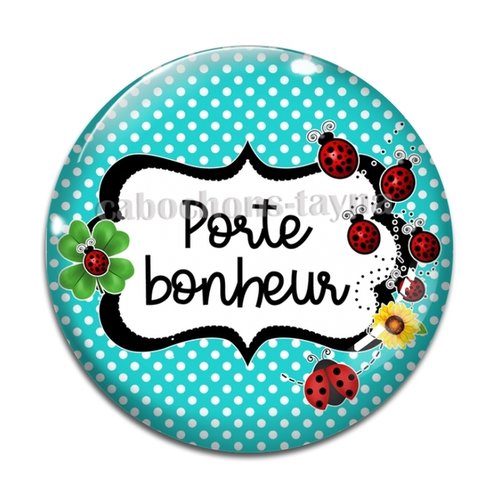 Cabochon porte bonheur, en résine ou en verre différente taille