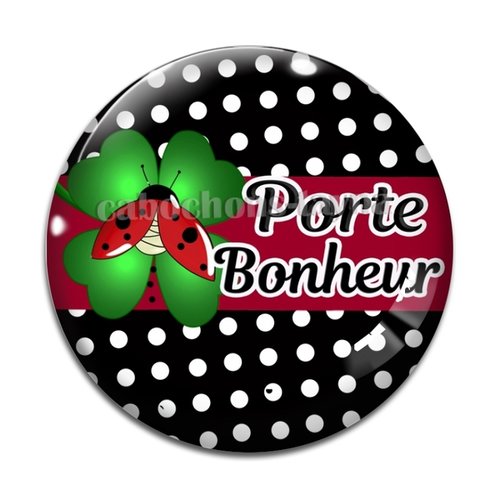 Cabochon porte bonheur, en résine ou en verre différente taille