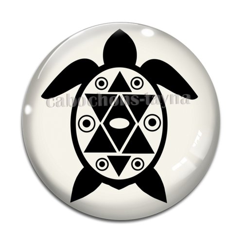 Cabochon tortue, résine ou en verre différente taille