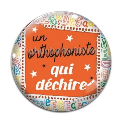 Cabochon un orthophoniste qui déchire, résine ou en verre différente taille