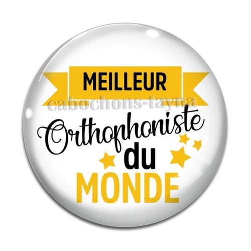Cabochon meilleur orthophoniste, résine ou en verre différente taille