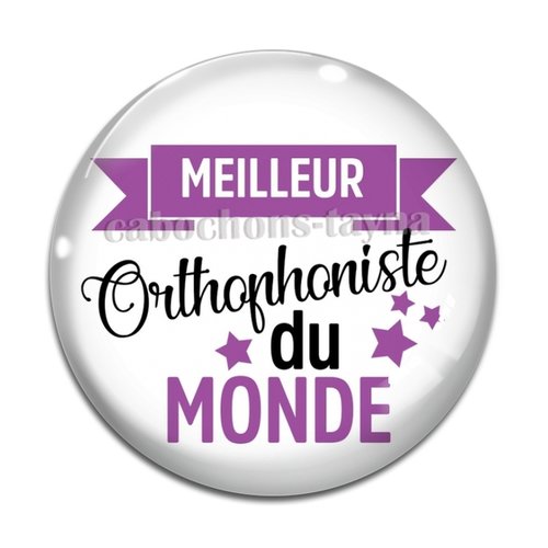 Cabochon meilleur orthophoniste, résine ou en verre différente taille