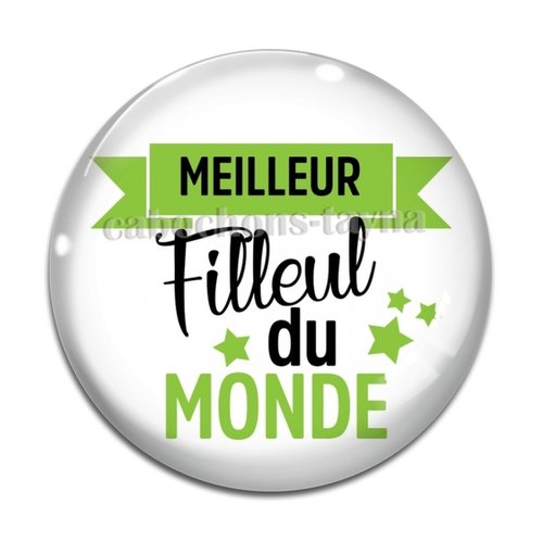 Cabochon meilleur filleul, résine ou en verre différente taille