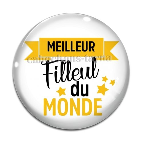 Cabochon meilleur filleul, résine ou en verre différente taille